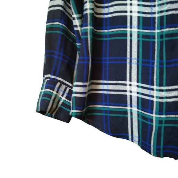 Violet + Claire Women's Small Long Sleeve Plaid Button Front Shirt Blouse - Picture 3 of 5
